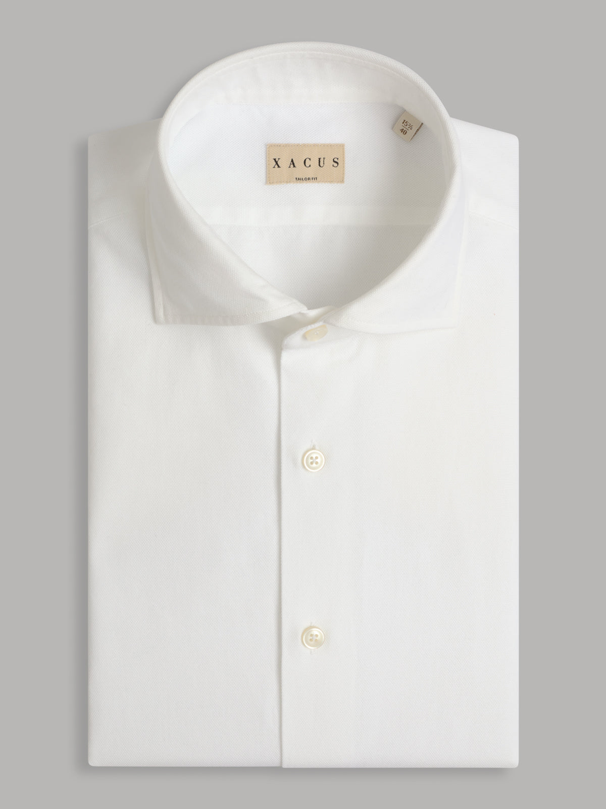 Mat‼️MURRAL Dipsacus shirt (White) Shirt Collar Cutaway Solid Colour Leno Fabric White – Xacus
