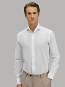 Shirt man xacus solid colour leno fabric white_3