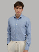 Shirt man xacus check canvas blue_3