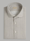 Shirt man xacus pattern linen army green_1