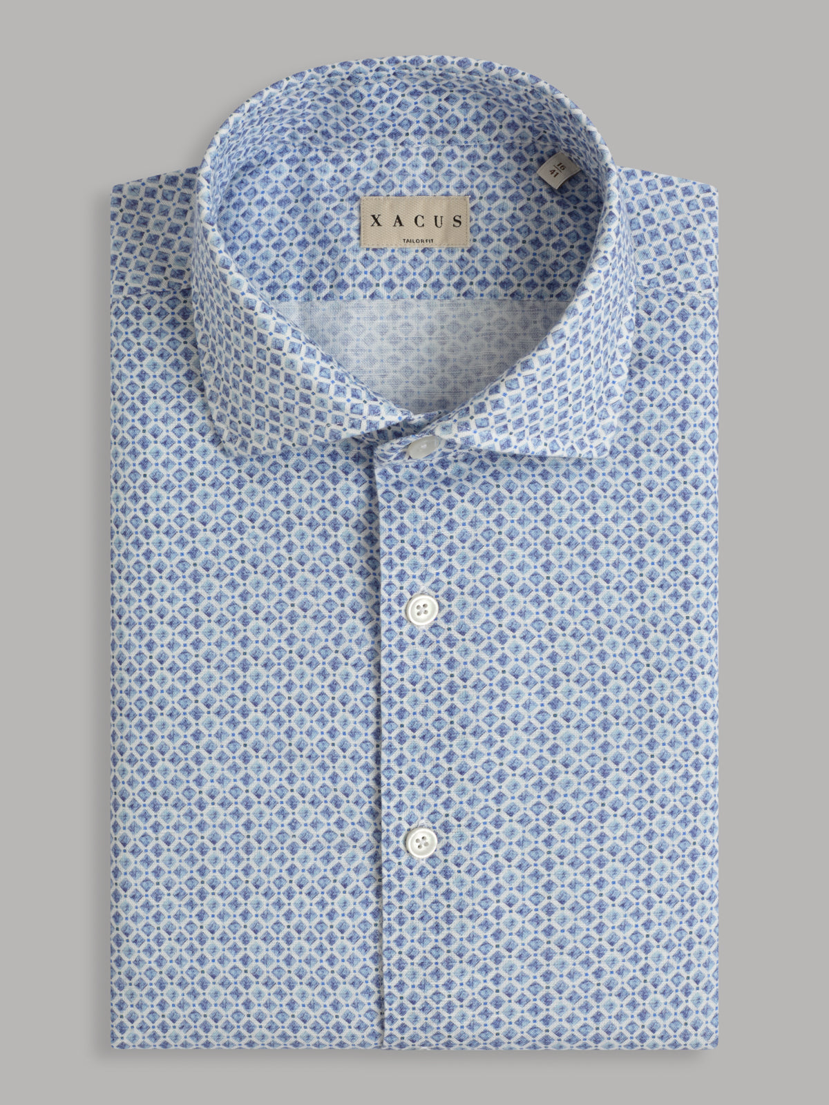 dress shirt collar pattern Shirt Collar Small Cutaway Pattern Linen Light Blue – Xacus