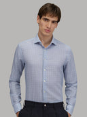 Shirt man xacus pattern linen light blue_3