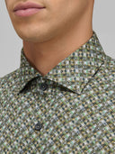Shirt man xacus pattern textured green_2
