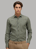 Shirt man xacus pattern textured green_3