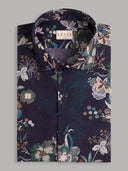 Shirt man xacus pattern poplin dark blue_1