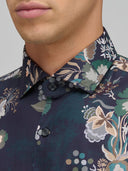 Shirt man xacus pattern poplin dark blue_2