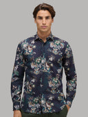 Shirt man xacus pattern poplin dark blue_3