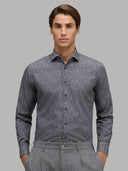 Shirt man xacus pattern poplin dark grey_3