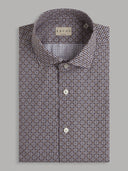 Shirt man xacus pattern poplin beige_1