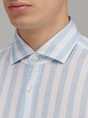 Shirt man xacus stripe textured light blue_2