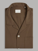 Shirt man xacus solid colour seersucker brown_1