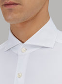 Shirt man xacus solid colour twill white_2