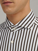 Shirt man xacus stripe textured brown_2