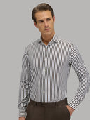 Shirt man xacus stripe textured brown_3