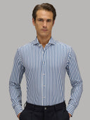 Shirt man xacus stripe textured blue and white_3