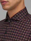 Shirt man xacus stripe twill dark red_2