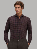 Shirt man xacus stripe twill dark red_3