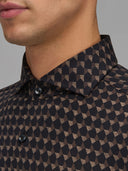 Shirt man xacus stripe twill brown_2