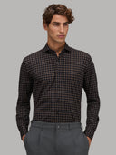 Shirt man xacus stripe twill brown_3