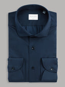 Shirt man xacus solid colour twill navy blue_1
