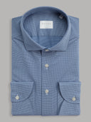 Shirt man xacus solid colour textured blue_1