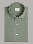 Shirt man xacus solid colour textured sage green_1