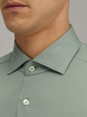 Shirt man xacus solid colour textured sage green_2