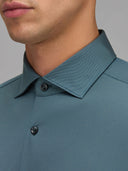 Shirt man xacus solid colour textured teal_2
