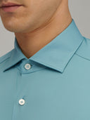 Shirt man xacus solid colour textured sea green_2