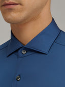 Shirt man xacus solid colour textured dark blue_2