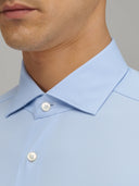 Shirt man xacus solid colour textured light blue_2