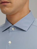 Shirt man xacus solid colour textured dark blue_2