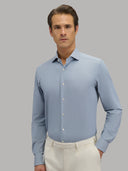 Shirt man xacus solid colour textured dark blue_3