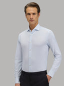 Shirt man xacus pattern textured blue and white_3