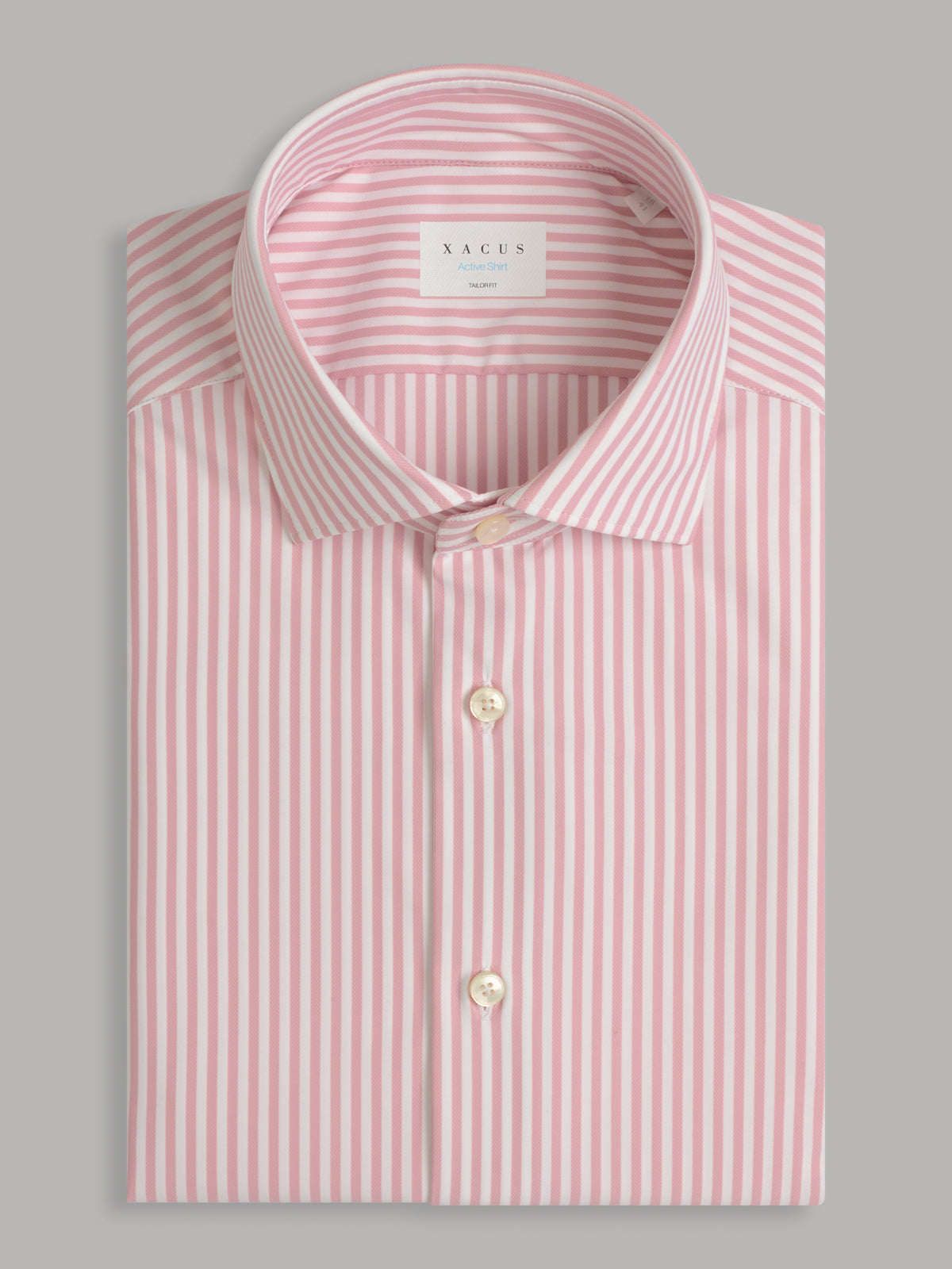 thomas pink dress shirts Shirt Collar Small Cutaway Stripe Textured Pink – Xacus