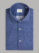 Shirt man xacus pattern textured blue royal_1