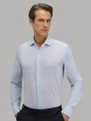 Shirt man xacus solid colour textured light blue_3