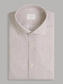 Shirt man xacus solid colour textured brown_1