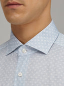Shirt man xacus pattern textured deep sky blue_2