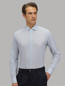 Shirt man xacus pattern textured deep sky blue_3