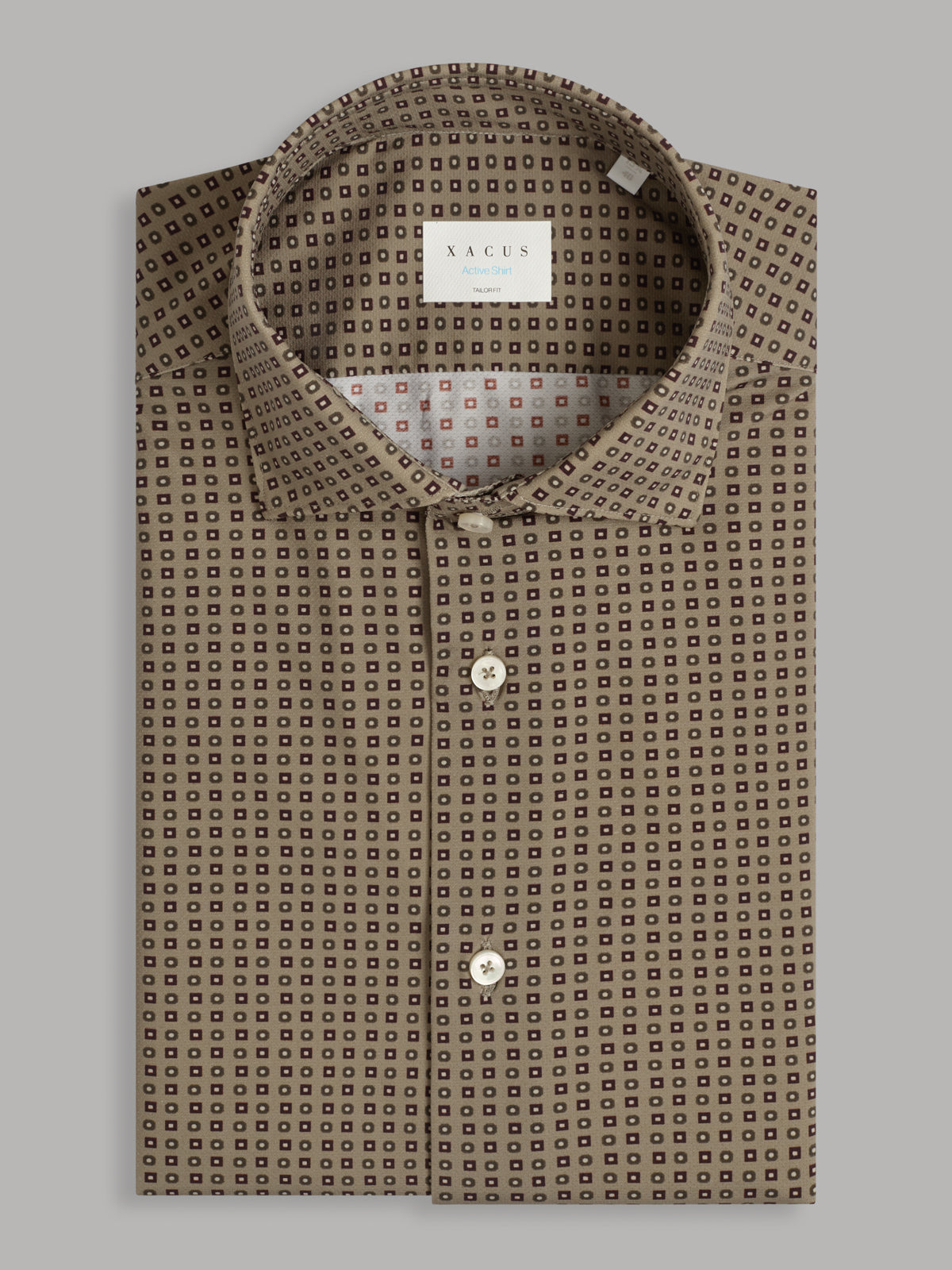 Shirt Collar Small Cutaway Pattern Textured Mud – Xacus