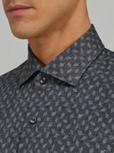 Shirt man xacus pattern textured dark grey_2