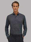 Shirt man xacus pattern textured dark grey_3