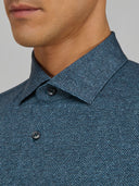 Shirt man xacus pattern textured blue_2