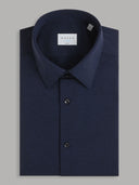 Shirt man xacus solid colour textured dark blue_1