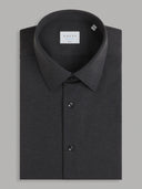 Shirt man xacus solid colour textured black_1