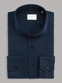 Shirt man xacus solid colour oxford navy blue_1