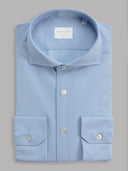 Shirt man xacus solid colour textured deep sky blue_1
