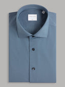 Shirt man xacus solid colour textured airforce blue_1