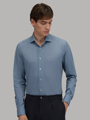 Shirt man xacus pattern textured blue_3